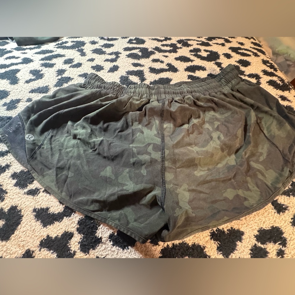 lululemon athletica Green Camouflage Athletic Shorts